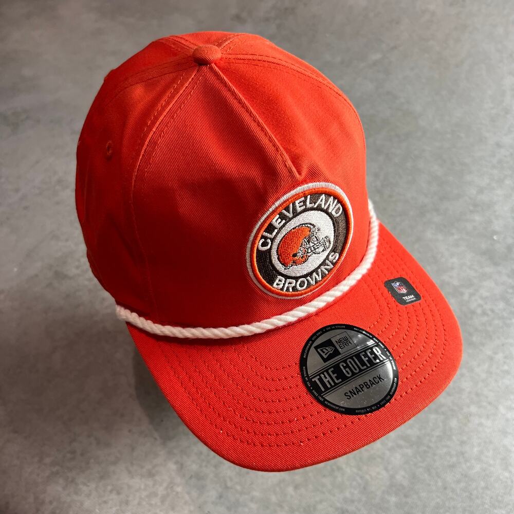 New Era Cleveland Browns “The Golfer” SnapBack Cap White Rope Retro Logo